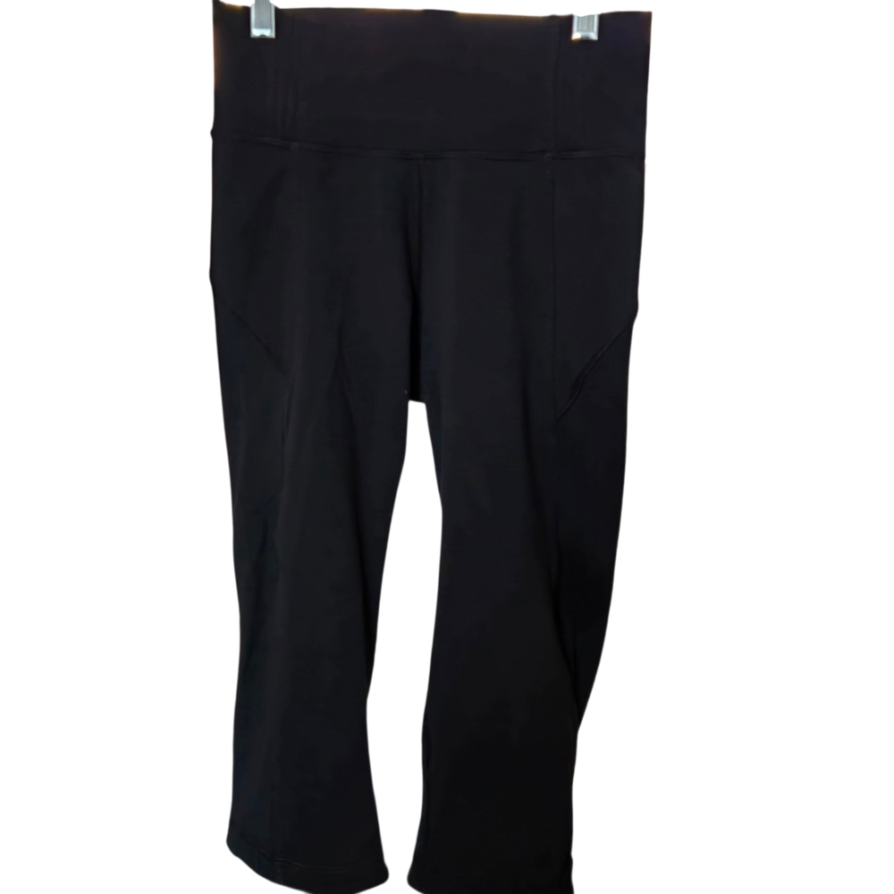 Lululemon Align Black Cropped Flare Yoga Pants Athletic Leggings Size Medium